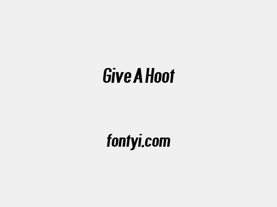 Give A Hoot
