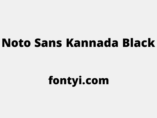 Noto Sans Kannada Black