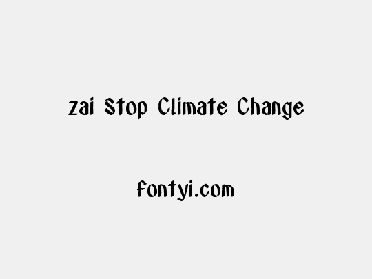 zai Stop Climate Change