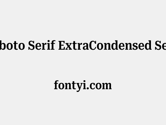 Roboto Serif ExtraCondensed SemiBold