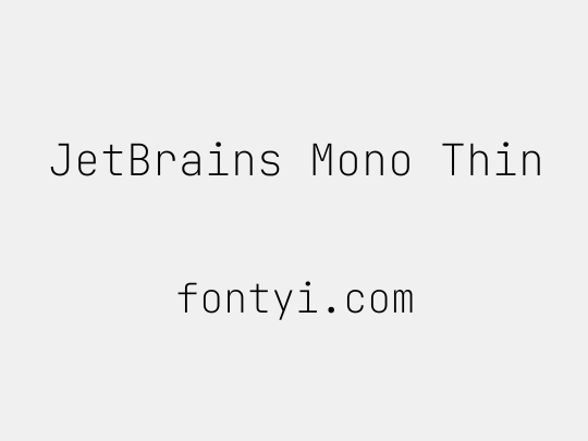 JetBrains Mono Thin