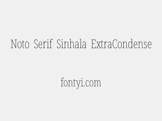 Noto Serif Sinhala ExtraCondensed Thin