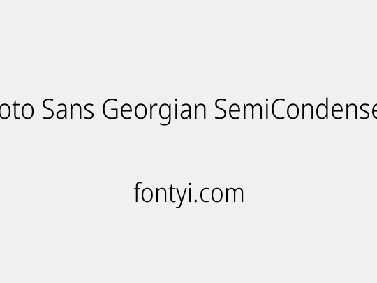 Noto Sans Georgian SemiCondensed Light