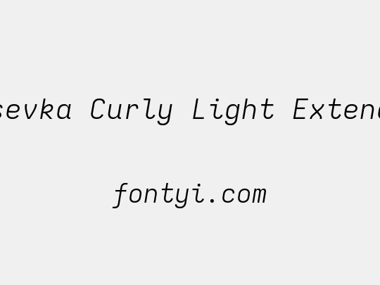 Iosevka Curly Light Extended