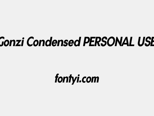 Gonzi Condensed PERSONAL USE