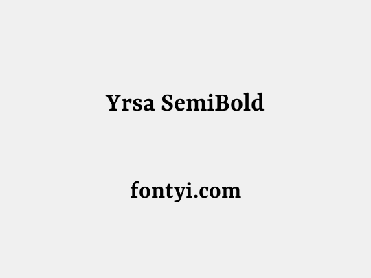 Yrsa SemiBold