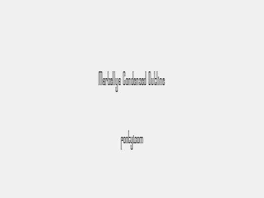 Marbellya Condensed Outline