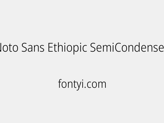 Noto Sans Ethiopic SemiCondensed Light