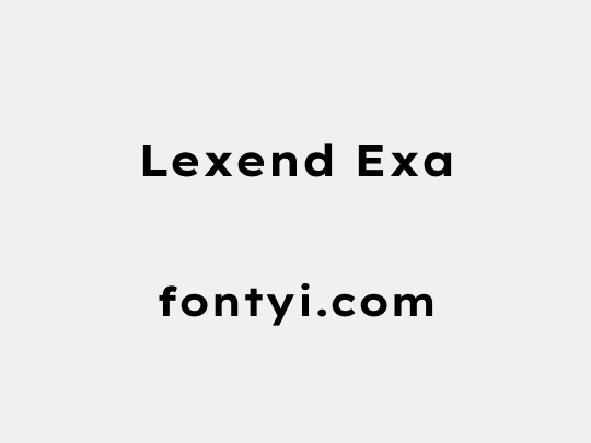 Lexend Exa