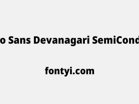 Noto Sans Devanagari SemiCondensed Black