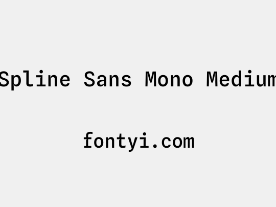 Spline Sans Mono Medium