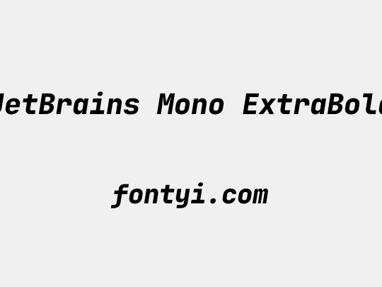 JetBrains Mono ExtraBold