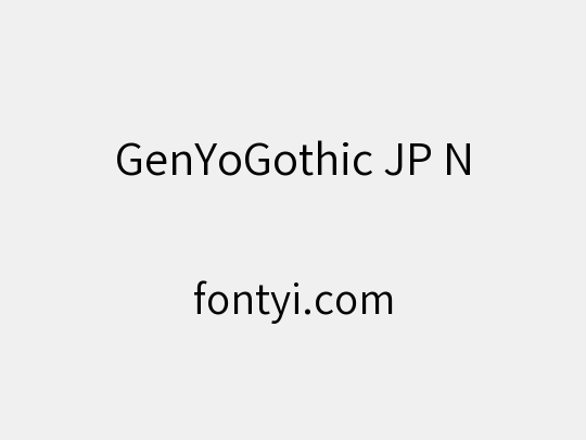 GenYoGothic JP N