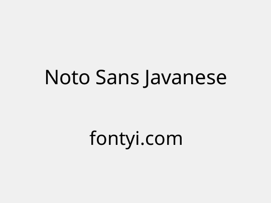 Noto Sans Javanese