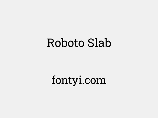 Roboto Slab