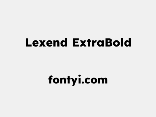 Lexend ExtraBold