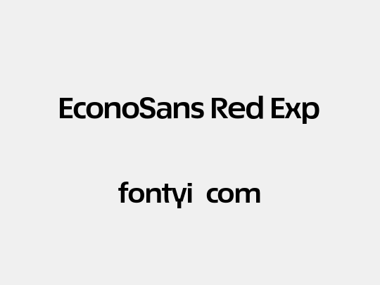EconoSans Red Exp