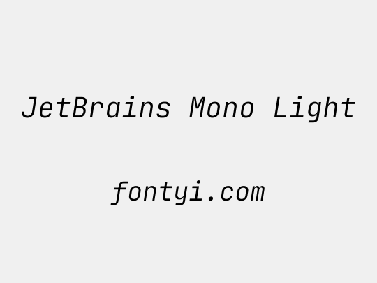 JetBrains Mono Light