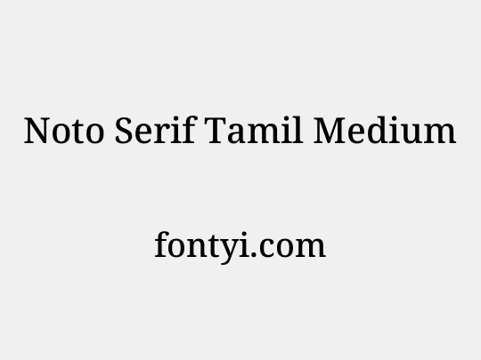 Noto Serif Tamil Medium