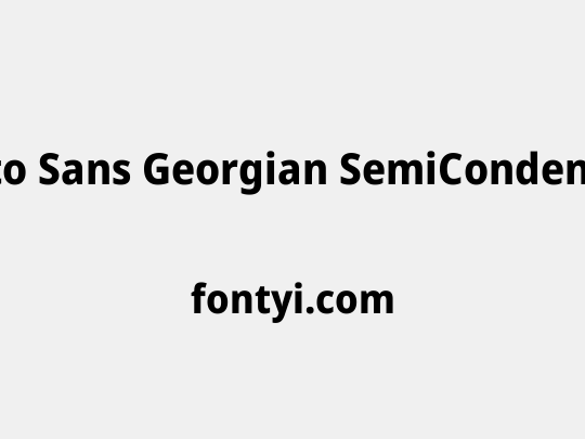 Noto Sans Georgian SemiCondensed ExtraBold