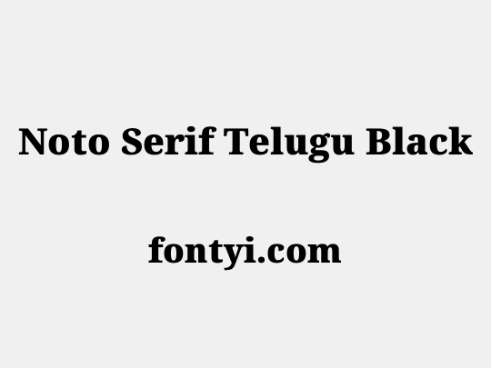 Noto Serif Telugu Black