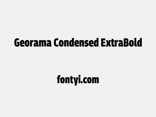 Georama Condensed ExtraBold