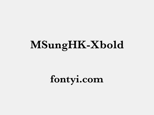 MSungHK-Xbold
