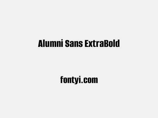 Alumni Sans ExtraBold
