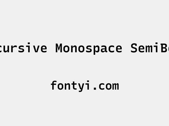 Recursive Monospace SemiBold