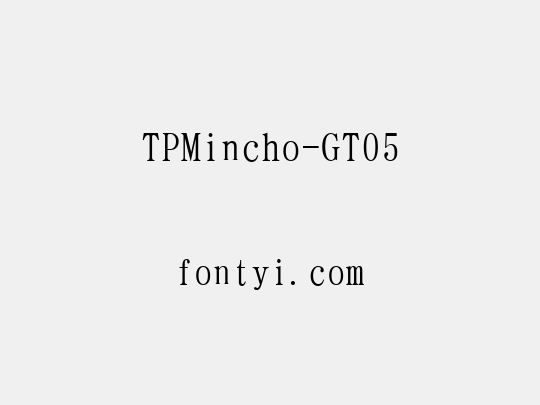 TPMincho-GT05