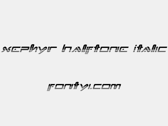 Xephyr Halftone Italic