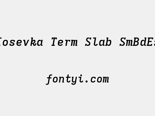 Iosevka Term Slab SmBdEx
