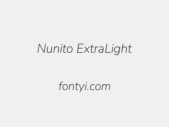 Nunito ExtraLight
