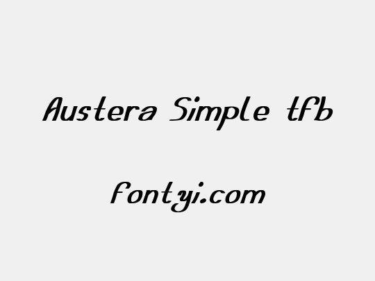 Austera Simple tfb
