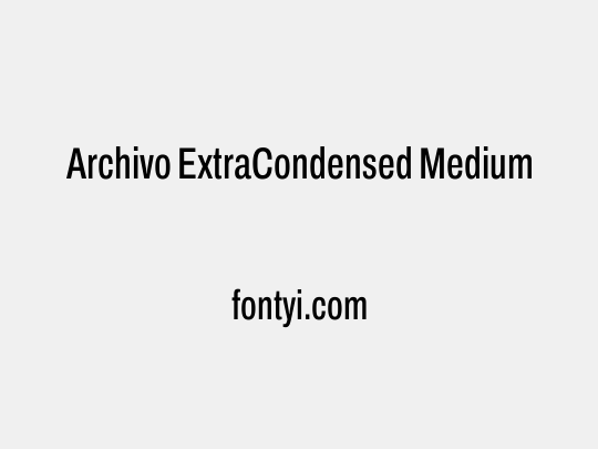 Archivo ExtraCondensed Medium