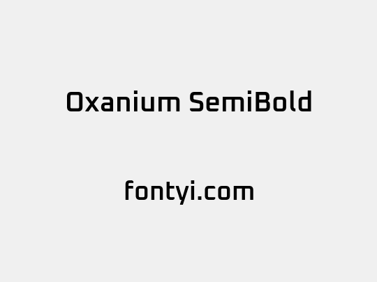 Oxanium SemiBold