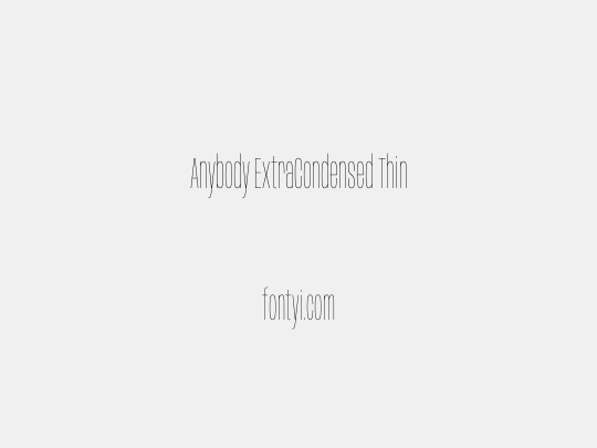Anybody ExtraCondensed Thin