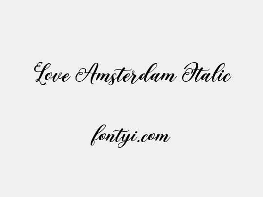 Love Amsterdam Italic