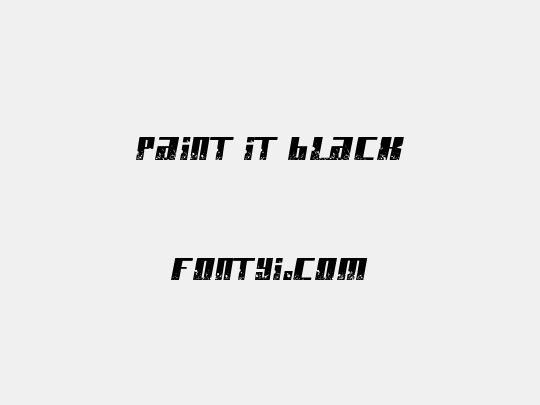 Paint it black