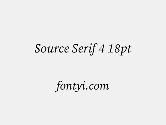 Source Serif 4 18pt