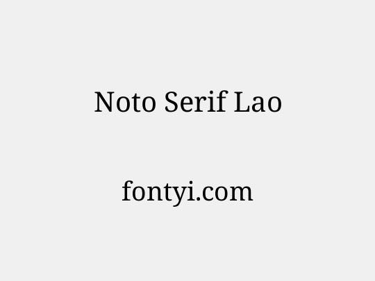 Noto Serif Lao