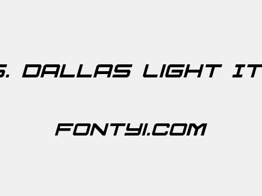 U.S.S. Dallas Light Italic