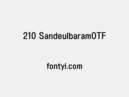 210 SandeulbaramOTF