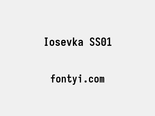 Iosevka SS01