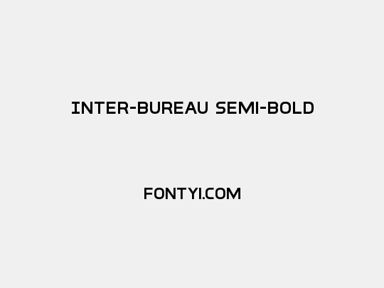 Inter-Bureau Semi-Bold