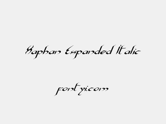 Xaphan Expanded Italic
