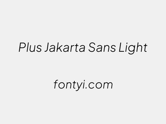 Plus Jakarta Sans Light