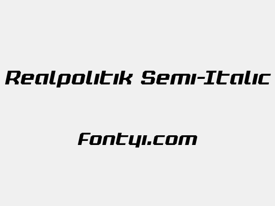 Realpolitik Semi-Italic
