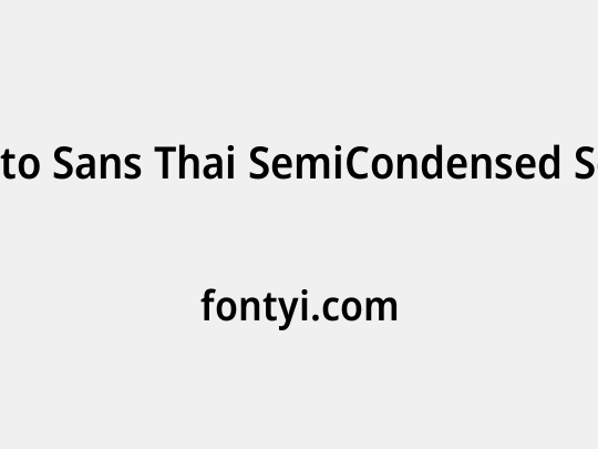 Noto Sans Thai SemiCondensed SemiBold