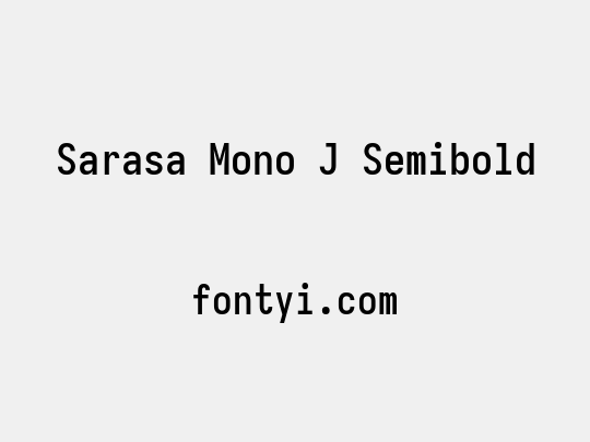 Sarasa Mono J Semibold